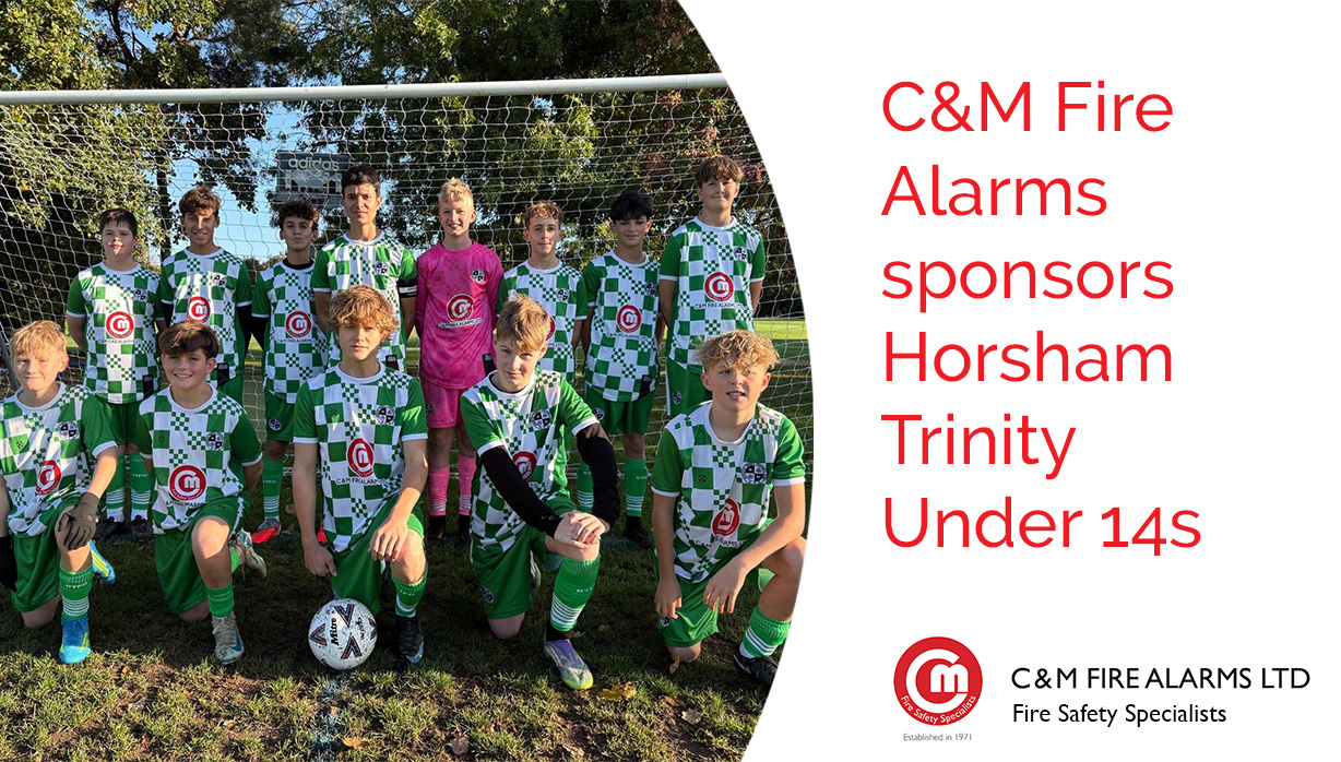 C&M Fire Alarms sponsors Horsham Trinity Under 14s Football Club